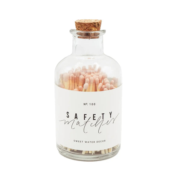 Blush Safety Matches - Medium Apothecary Jar