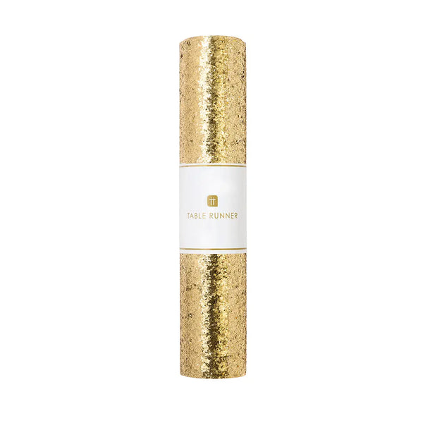 Luxe Gold Glitter Table Runner