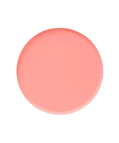 Small Low Rim Plates - Neon Coral