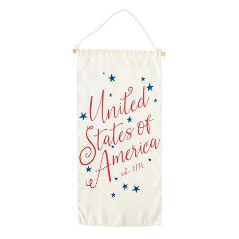 Canvas Hanging Door Flag 1776