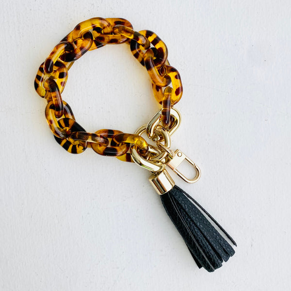 Boho Acrylic Wristlet Key Ring