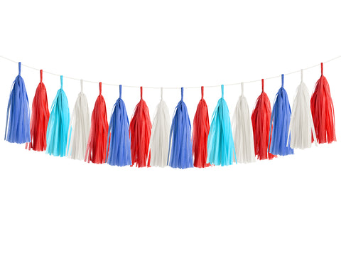 Tassel Garland Kit - Red, White, and Blue