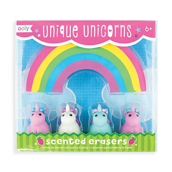 Unique Unicorns Scented Erasers - Set of 5