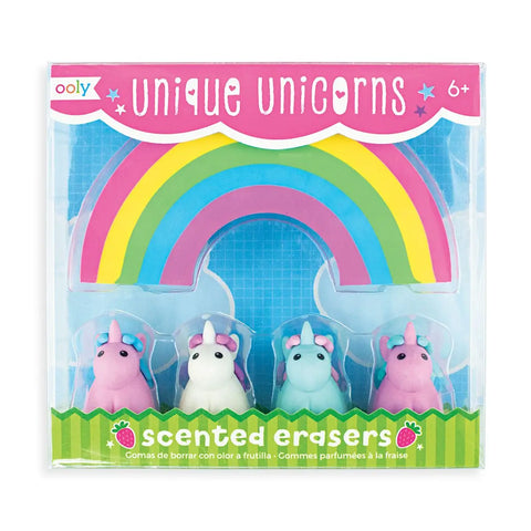 Unique Unicorns Scented Erasers - Set of 5