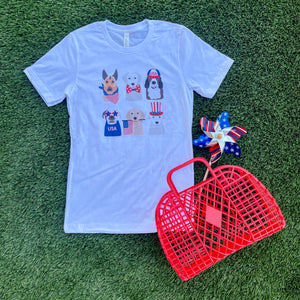 4th of July Pups shirt - Women