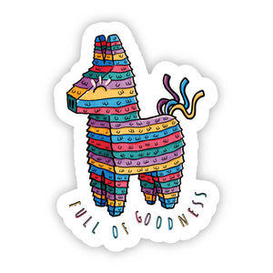 Full of Goodness Rainbow Pinata Sticker