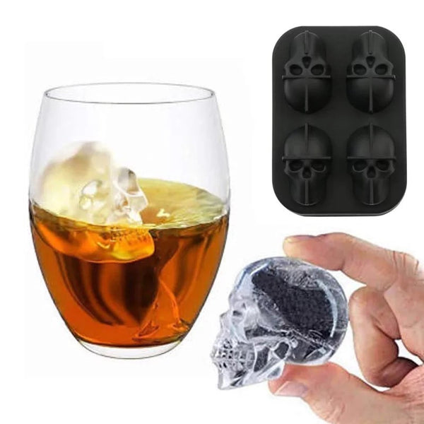 3D Silicone Skull Ice Cube Mold