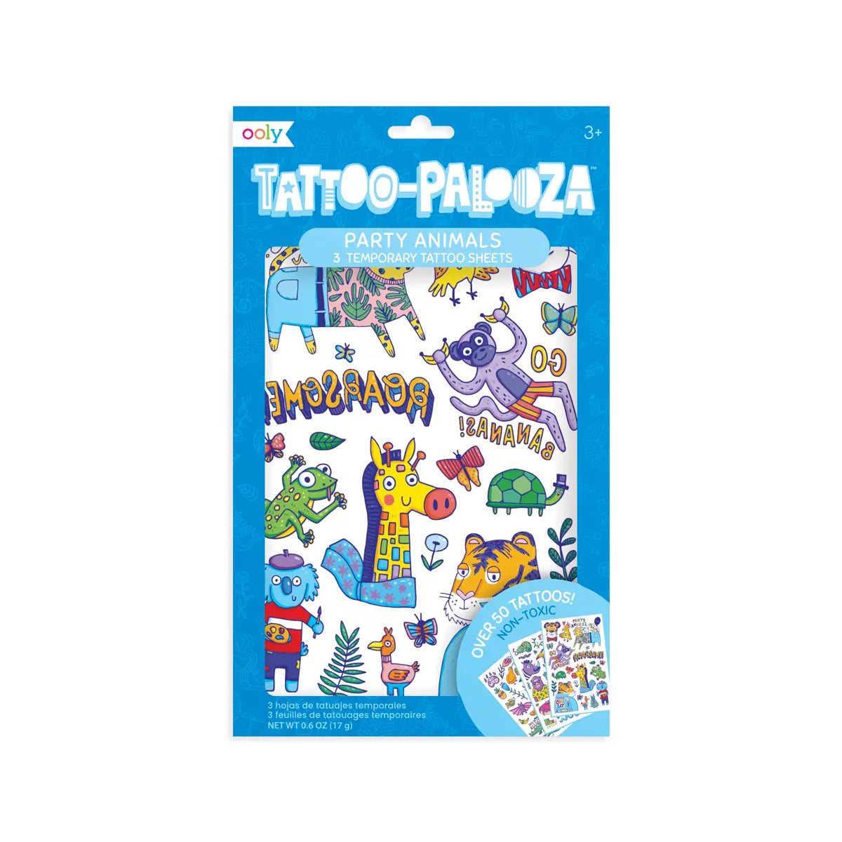 Tattoo Palooza Temp Tattoos - Party Animals