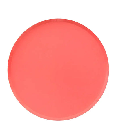 Large Low Rim Plates - Coral