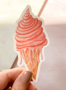 Drippy Ice Cream Cone Sticker