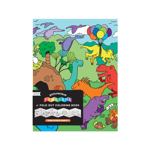 Picturesque Panorama Coloring Book - Dino Picnic Party