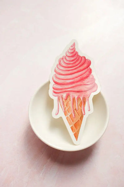 Drippy Ice Cream Cone Sticker