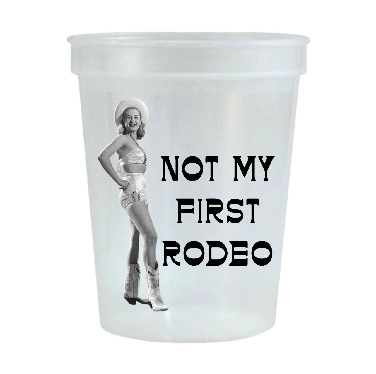 Not My First Rodeo Vintage Cowgirl Stadium Cup - Set of 6