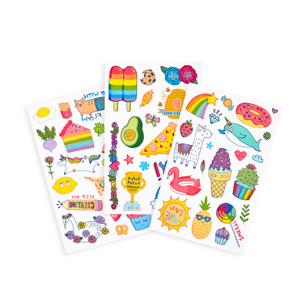 Tattoo Palooza Temporary Tattoo: Cute Doodle World