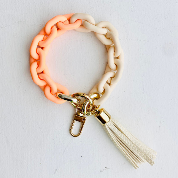 Boho Acrylic Wristlet Key Ring