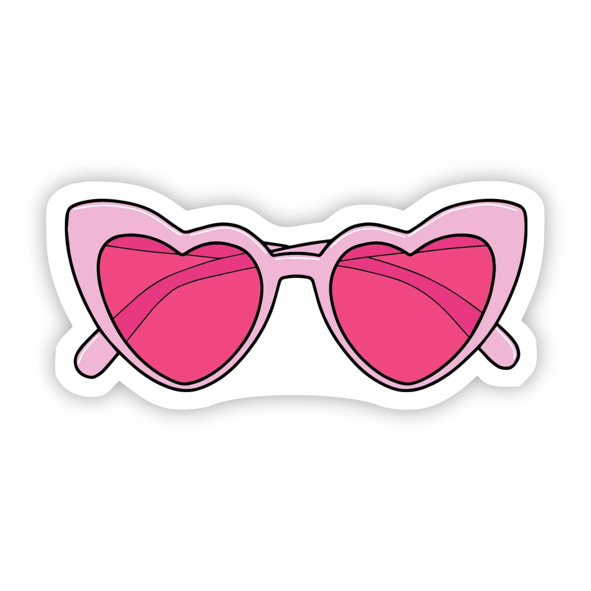 Pink Heart Sunglasses Aesthetic Sticker