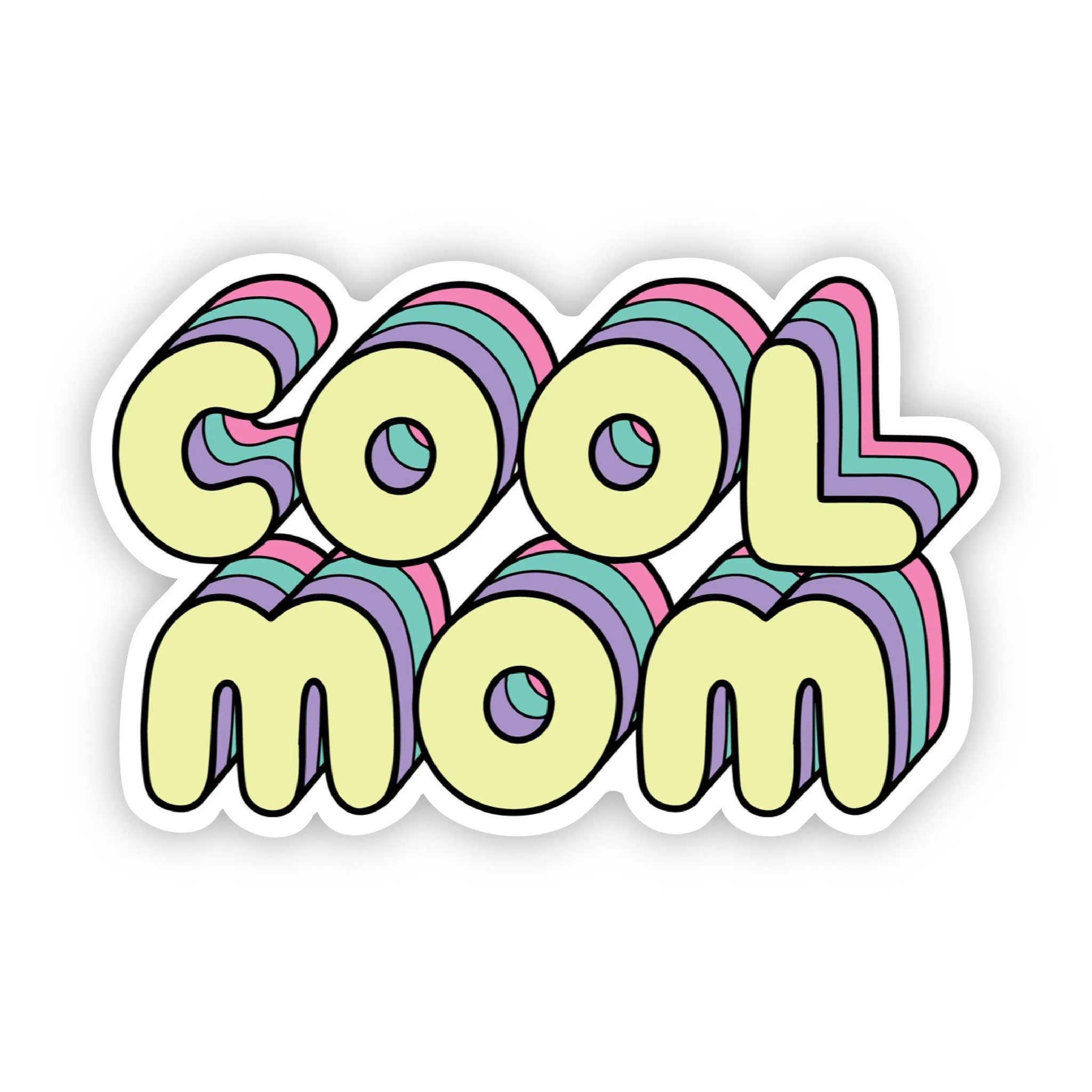 Cool Mom Lettering Sticker