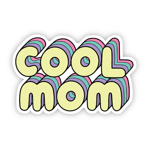 Cool Mom Lettering Sticker