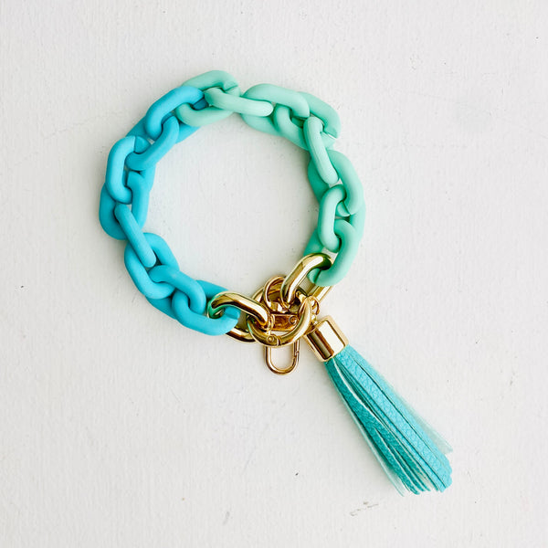 Boho Acrylic Wristlet Key Ring