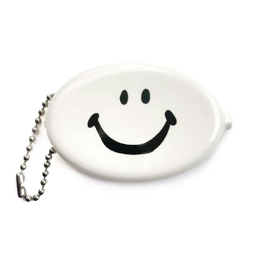 Coin Pouch - White Smiley