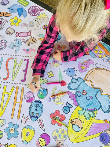 Kids Easter Coloring Table Cover Activity