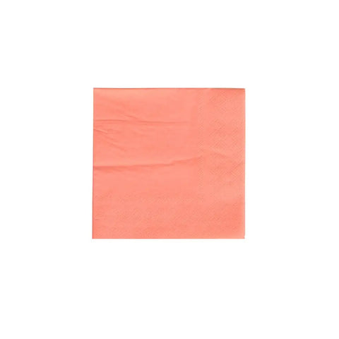 Cocktail Napkin - Neon Coral