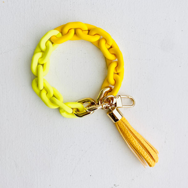 Boho Acrylic Wristlet Key Ring