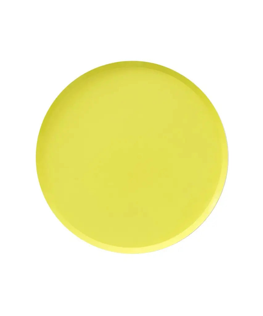 Small Low Rim Plates - Chartreuse