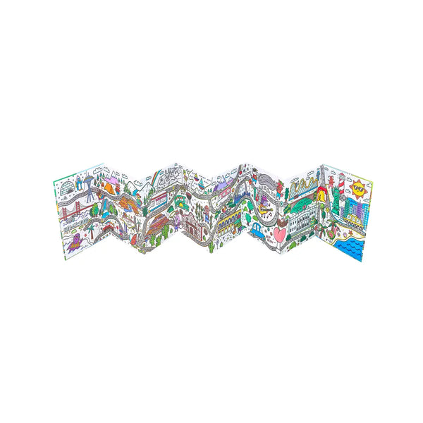 Picturesque Panorama Coloring Book - Seaside Animal Town