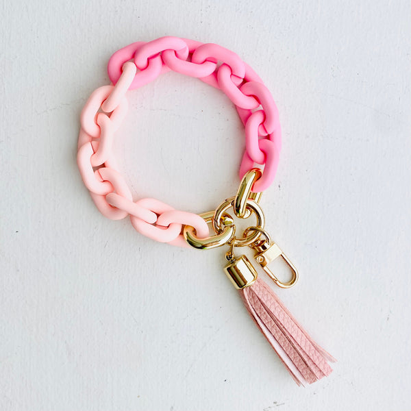 Boho Acrylic Wristlet Key Ring