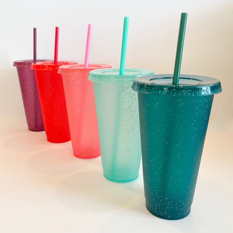 Set of 5 Sparkle Reusable Cups